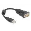 DeLOCK 61549 σειριακό καλώδιο μαύρο 0,25 m USB Type-A RS-232