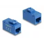 Delock 90642 μονάδα Keystone RJ45 θηλυκό σε RJ45 θηλυκό, Cat.6A UTP, μπλε