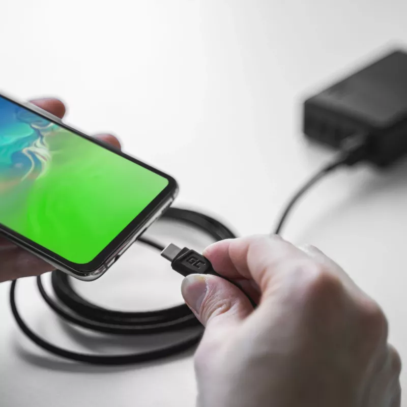 Καλώδιο USB Green Cell KABGC19 USB 2.0 2m USB A USB C Μαύρο