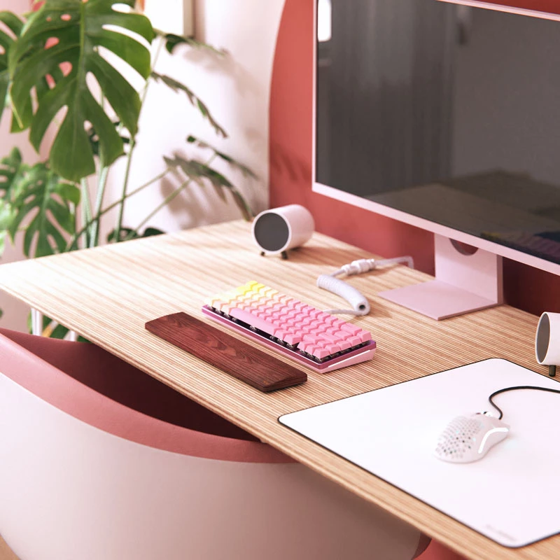 Σετ keycap Aptel Glorious GPBT Pink Grapefruit Forge — πλήκτρα PBT, διαμορφωμένο προφίλ