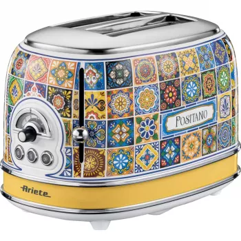 Ariete 155 Τοστιέρα Positano, 810 W, 2 φέτες, 6 βαθμίδες ροδίσματος, Συρτάρι ψίχουλων, Λειτουργία απόψυξης, Αυτόματη εξαγωγή, χωρίς λαβίδες