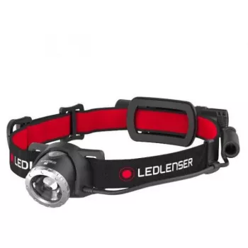 Ledlenser H8R μαύρος, κόκκινος φακός κεφαλής LED