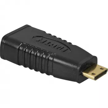 Wentronic Goobay προσαρμογέας HDMI™, υποδοχή θηλυκή HDMI Standard (Type A), μαύρο - υποδοχή θηλυκή HDMI™ A>βύσμα αρσενικό HDMI™ C(Mini) (68841)