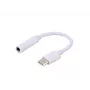 Αντάπτορας ήχου SAVIO USB Type 3.1 C (M) – jack 3,5 mm (F) λευκό AK-35