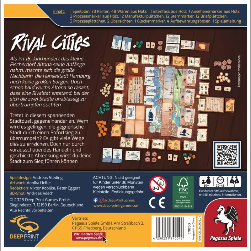 Deep Pint Games Rival Cities, επιτραπέζιο παιχνίδι