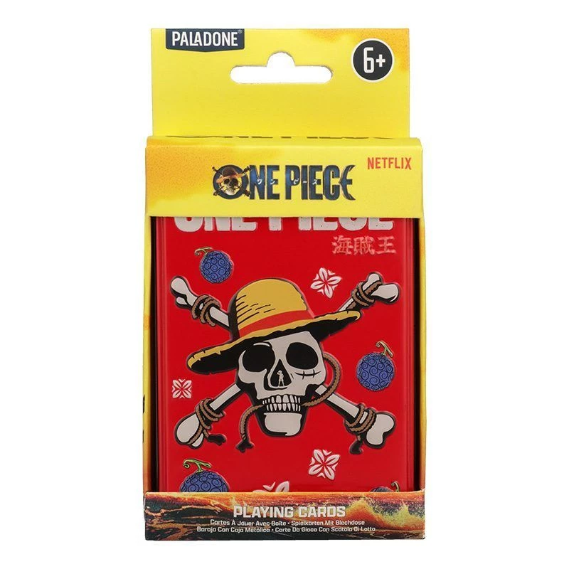 Παίζοντας κάρτες Paladone One Piece σε μεταλλικό κουτί – μέγεθος Standard-Deck