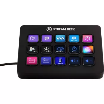 Elgato Stream Deck MK.2 – Προσαρμόσιμο πληκτρολόγιο ελέγχου εργασιών USB 15 πλήκτρων με κλασικά πλήκτρα, μαύρο
