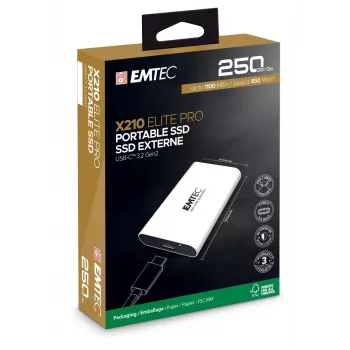 Φορητός SSD EMTEC Portable SSD X210 Elite Pro 250 GB 3.2 Gen2 εξωτερικός δίσκος
