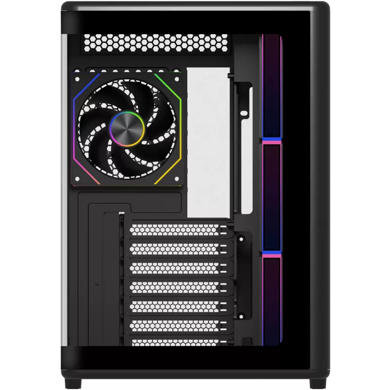 Elite 600 ARGB, κουτί tower μαύρο, 2x σκληρυμένο γυαλί