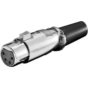 Wentronic Goobay Υποδοχή μικροφώνου, 4 ακίδων, Επαφές χρυσού - Ασφάλιση & βιδωτό ανάγλυφο (11960)
