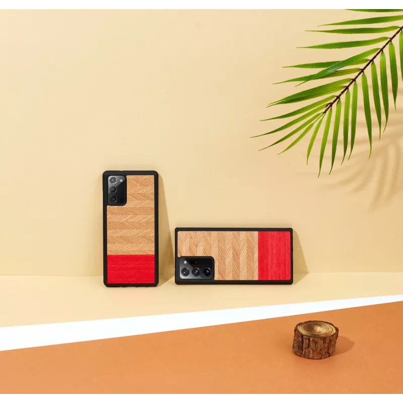 Θήκη κινητού man and wood Galaxy Note 20 Herringbone Azalea μαύρο