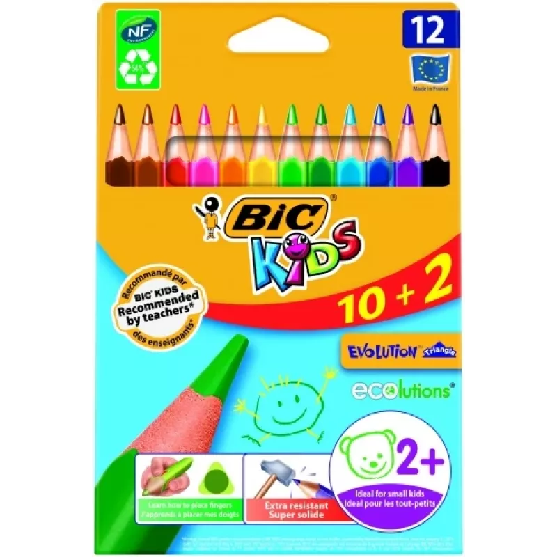 BIC Evolution Triangle 8871462 ξυλομπογιές, 12 χρώματα