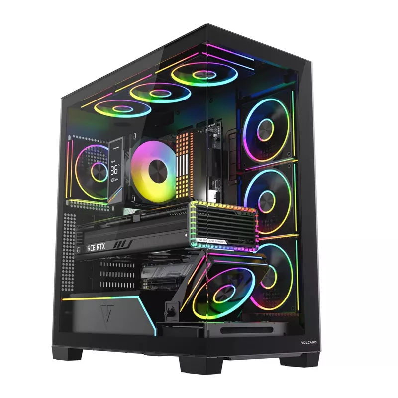 Modecom Volcano Stellar Plus ARGB Midi 8F μαύρο