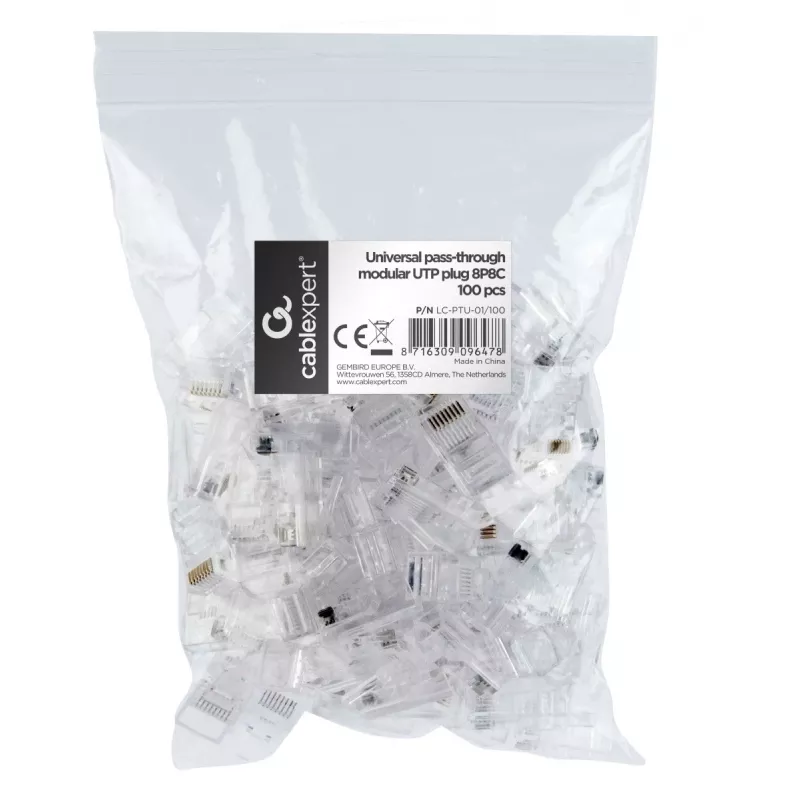 Σύνδεσμος καλωδίου Gembird LC-PTU-01/100 8P8C RJ45 Διάφανο