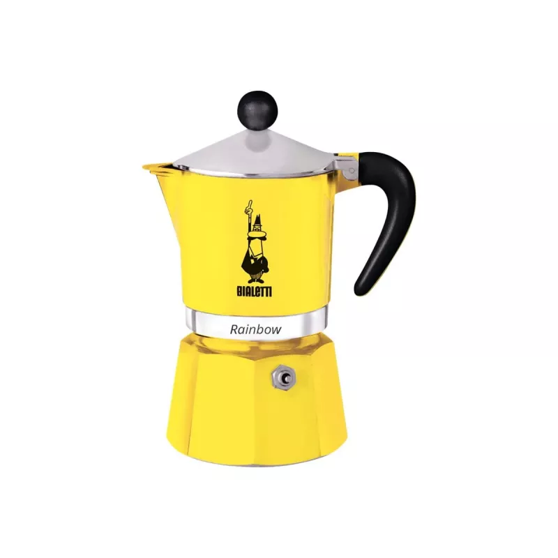 Καφετιέρα Moka Bialetti Rainbow Μαύρο Κίτρινο