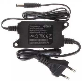 Τροφοδοτικό DAHUA PFM321D, εσωτερικό 12 V, είσοδος 100–240 V 50/60 Hz, μαύρο, 84×41×26 mm