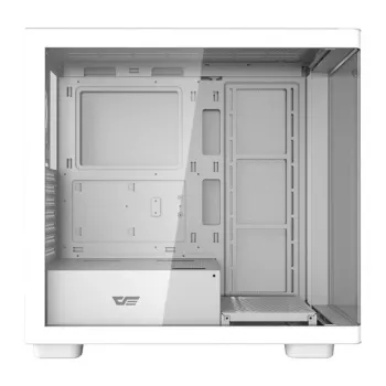 Κουτί υπολογιστή DarkFlash DS900G λευκό — Mid-Tower, σκληρυμένο γυαλί, χωρίς ανεμιστήρες