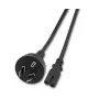 Microconnect PE030718AUSTRALIA Καλώδιο τροφοδοσίας μαύρο 1,8 m υποδοχή C7