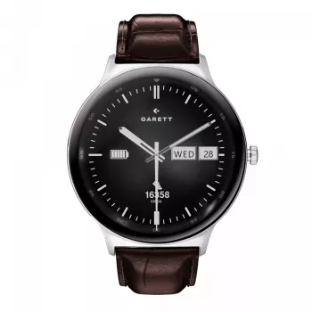 Smartwatch Garett Quantum — ανοξείδωτο ατσάλι ασημί
