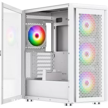 Κουτί PC Silentware Air 100 White — Mid-Tower συμβατό με ATX, λευκή επιφάνεια