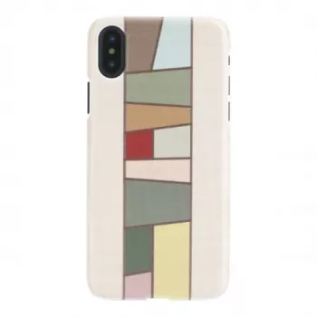 man and wood θήκη smartphone για iPhone X/XS — λευκή