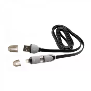 Καλώδιο USB-A αρσενικό σε Micro-USB + 8-pin iPhone αρσενικό SBOX 1 m μαύρο