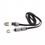 Καλώδιο USB-A αρσενικό σε Micro-USB + 8-pin iPhone αρσενικό SBOX 1 m μαύρο