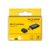 Αναγνώστης καρτών DeLOCK Mini USB 2.0 με υποδοχή SD και micro-SD
