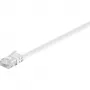 Wentronic Goobay CAT 6 Επίπεδο καλώδιο patch, U/UTP, Λευκό, 1 m - Υλικό χαλκός (95151)