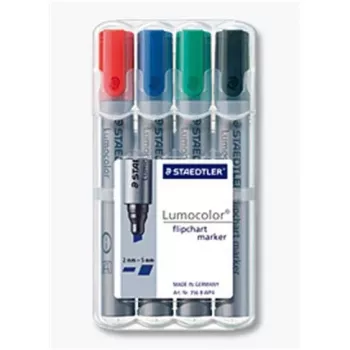 Staedtler 356 B WP4 σετ μαρκαδόρων flipchart, 4 τεμ., μαύρο μπλε πράσινο κόκκινο