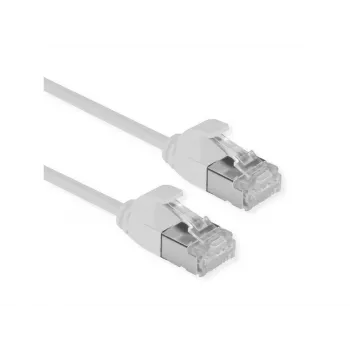 ROLINE DataCenter - Καλώδιο patch - RJ-45 (M) σε RJ-45 (M) - 1,5 m - U/FTP - CAT 6a - χωρίς αλογόνα, χυτό, snagless, λεπτό σύρμα, 10 Gigabit Ethernet - Γκρι, RAL 7035 (21.15.3304)