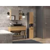 Topeshop NEL I ANT/ART ντουλάπι μπάνιου Graphite, δρυς