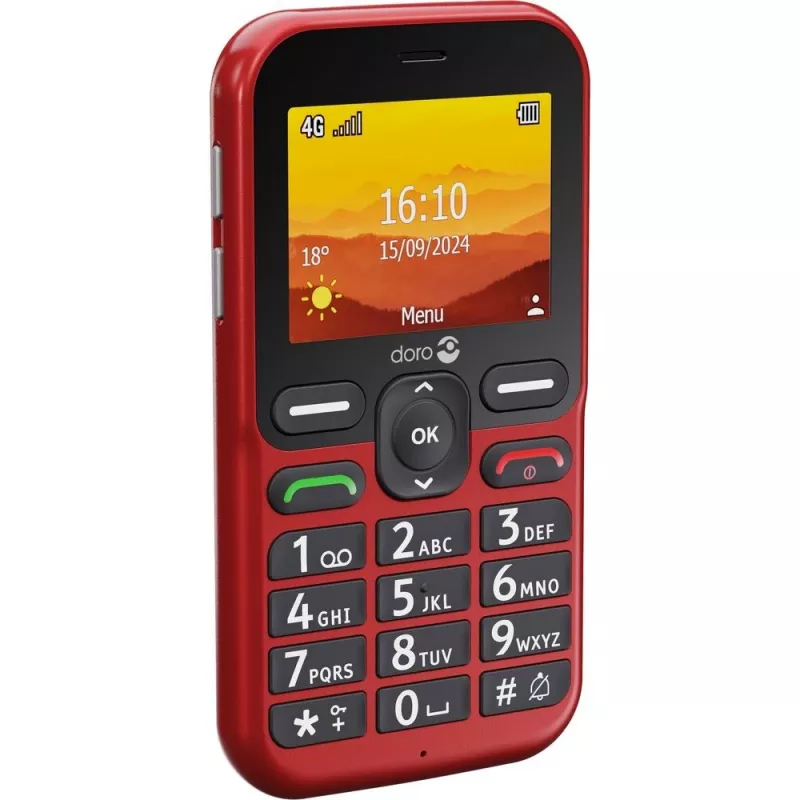 Doro Leva L10 4G, τηλέφωνο με μεγάλα πλήκτρα, κόκκινο (380571)