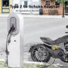 AKYGA AK-SC-E28 Καλώδιο προσαρμογέα Type-2 σε Schuko για φορτιστές EV 16A 0,3m Μαύρο