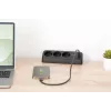 Πολύπριζο DIGITUS 3 θέσεων με 2×USB-A & 1×USB-C, 3 υποδοχές AC Τύπου E/F, καλώδιο 1,5 m, μαύρο