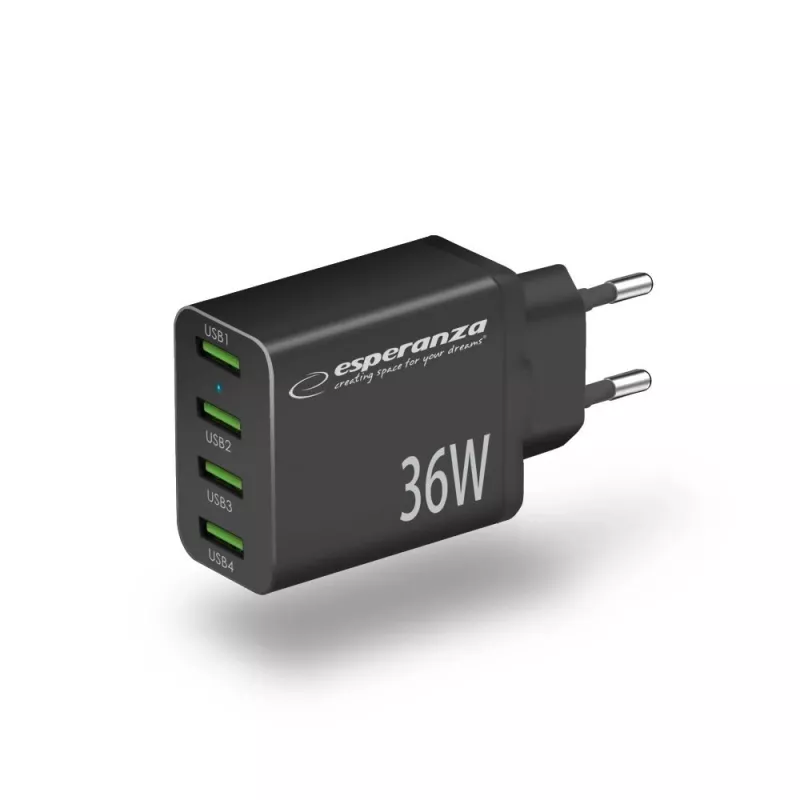 Esperanza EZC107K φορτιστής τοίχου 36W μαύρος
