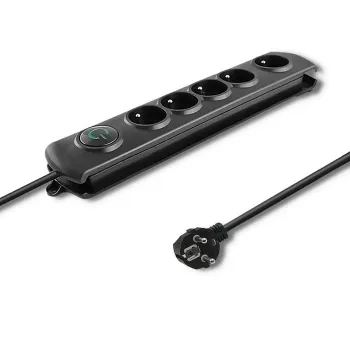 Προστασία Υπέρτασης Qoltec 50269 Μαύρο 5 πρίζες AC 230V
