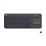 Logitech Wireless Touch Keyboard K400 Plus - πληκτρολόγιο - ασύρματο - 2.4 GHz - ελβετικό - μαύρο