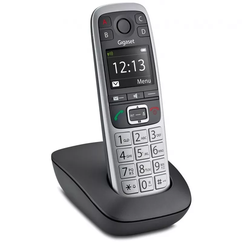 Gigaset E560 τηλέφωνο DECT τηλέφωνο ένδειξη αριθμού μαύρο, ασημί