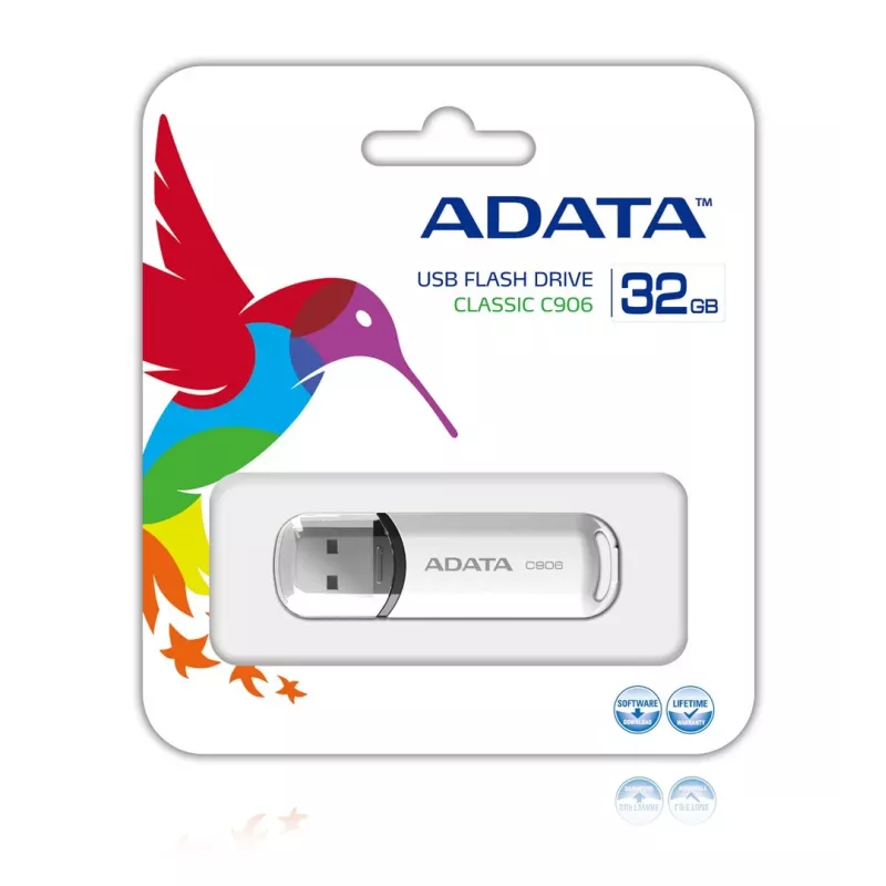 ADATA Classic Series C906 - USB-Stick - 32 GB - USB 2.0 - Λευκό