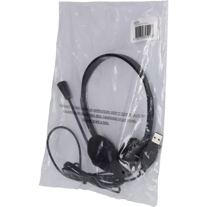 Advanced Accessories USB headset με μικρόφωνο - μαύρο