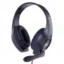 Ενσύρματο headset gaming GEMBIRD GHS-05-B, over-ear, 20–20000 Hz, καλώδιο 2 m, 250 g, μαύρο/μπλε