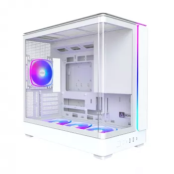 Κουτί PC Montech KING 15 PRO λευκό — Micro ATX / Mini-ITX, Midi Tower