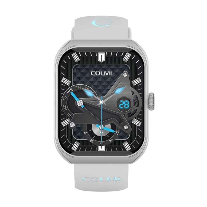 Smartwatch Colmi P86 Silver Bluetooth μετρητής καρδιακών παλμών, ασημί θήκη