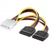 Goobay Αντάπτορας τροφοδοσίας SATA 4Pin - 2x15Pin Molex