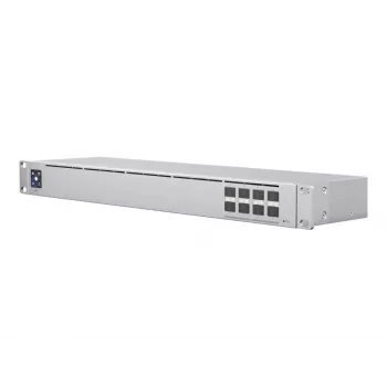 Διαχειριζόμενο L2 Switch δικτύου UBIQUITI USW-Aggregation — 8 SFP+-Slots, υποστήριξη 10G, χωρίς ανεμιστήρα, 1U-Rack, ασημί