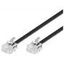 Τηλεφωνικό Καλώδιο Microconnect MPK182 RJ-11 RJ-11 2m Μαύρο