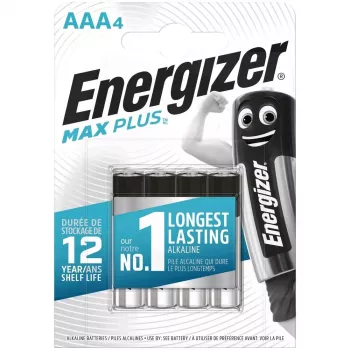 Μπαταρία μίας χρήσης Energizer MAXPLUS AAA συσκευασία 4 τεμ., αλκαλική, 1,5 V, θερμοκρασία λειτουργίας -18–55 °C