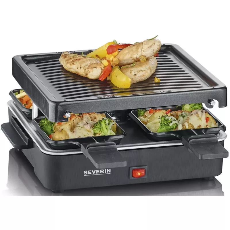 Severin Mini Raclette Grill 4 μικρά αντικολλητικά τηγανάκια 600 W