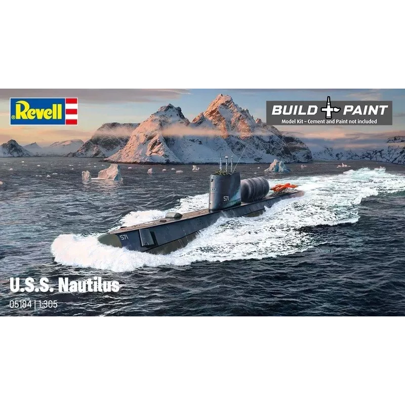 Πλαστικό μοντέλο πλοίου REVELL U.S.S. Nautilus κλίμακα 1:305, κιτ 05184